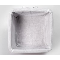 Корзина WasserKraft Dinkel WB-580-S, маленькая, для белья, белый/светло-коричневый