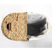 Корзина плетеная WasserKraft Dill WB-610-L, с крышкой, светло-коричневый/белый