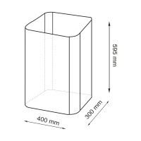 Корзина для белья WasserKraft Nuthe WB-910-L, ширина 40 см, глубина 30 см, высота 59.5 см, черная/белая
