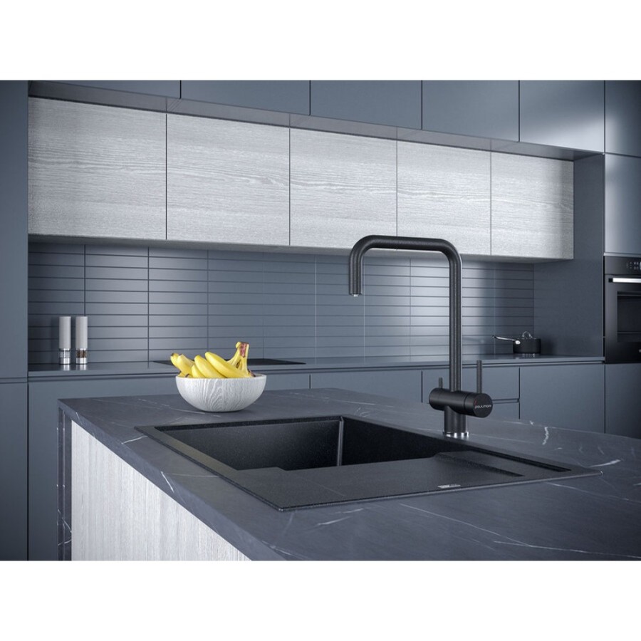 Смеситель Paulmark Wetter We213030-BLM для кухонной мойки, с подключением к фильтру, черный