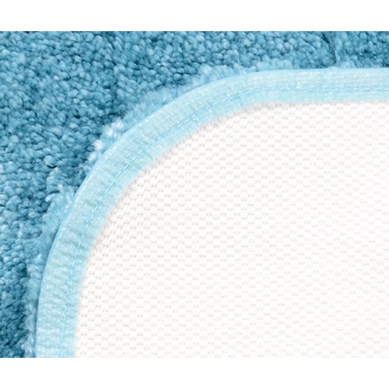 Коврик WasserKraft Wern Wern BM-2593 Turquoise, напольный, цвет - бирюзовый, 90 х 55 см