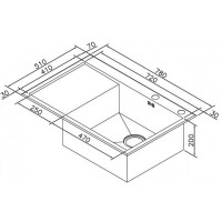 Мойка Zorg Inox X-7851-R, чаша справа