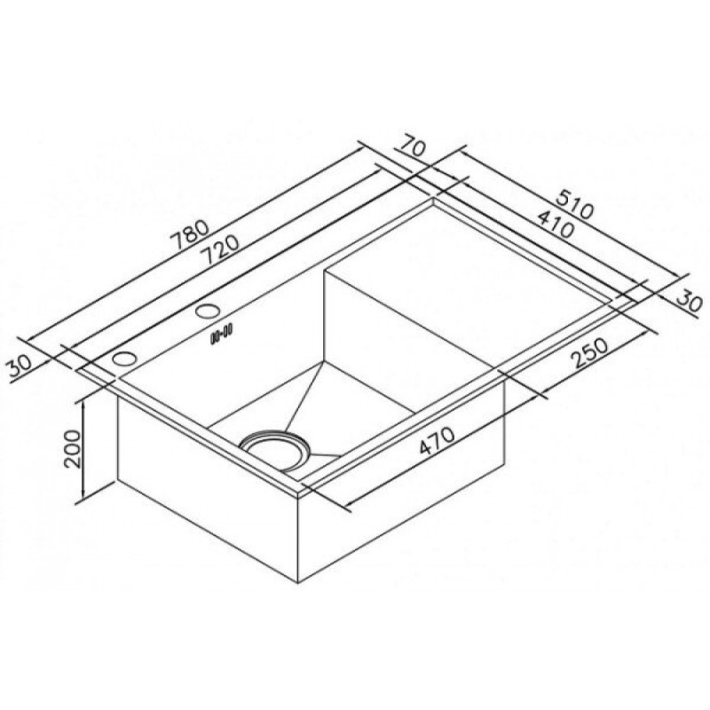 Мойка Zorg Inox X-7851-R, чаша справа