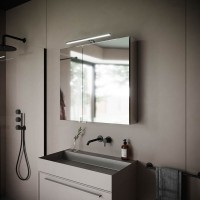 Зеркальный шкаф Sancos Hilton Z800 80, с подсветкой, 80 х 74 см
