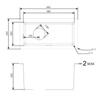 Мойка Zorg Light ZL R 230440, 23 х 44 см, брашированная матовая нержавеющая сталь