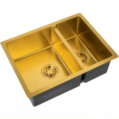 Кухонная мойка Zorg ZL R 580-2-440 BRONZE, 58 см, нержавеющая сталь, цвет бронза