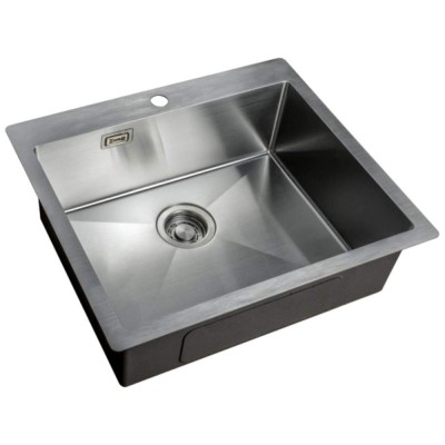 Мойка Zorg Light ZL R 590510, 59 х 51 см, брашированная матовая нержавеющая сталь