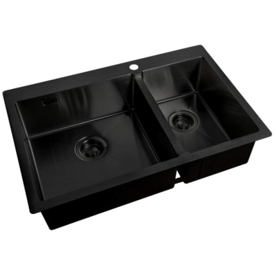 Мойка Zorg Light ZL R 780-2-510-L/R Grafit, 78 х 51 см, графит