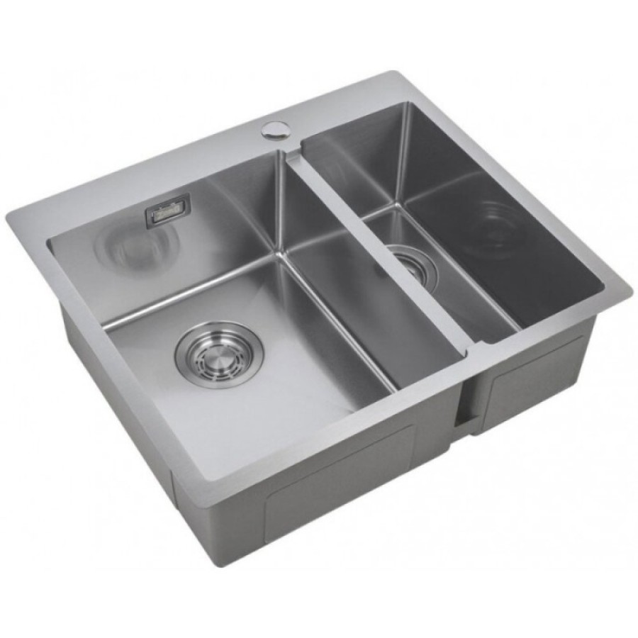 Кухонная мойка Zorg ZL R 590-2-510-L/ZL R 590-2-510-R, 59 см, нержавеющая сталь, цвет нержавеющая сталь, основная чаша слева/справа