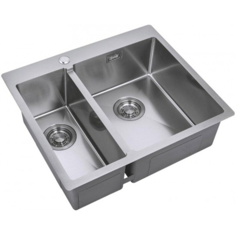 Кухонная мойка Zorg ZL R 590-2-510-L/ZL R 590-2-510-R, 59 см, нержавеющая сталь, цвет нержавеющая сталь, основная чаша слева/справа