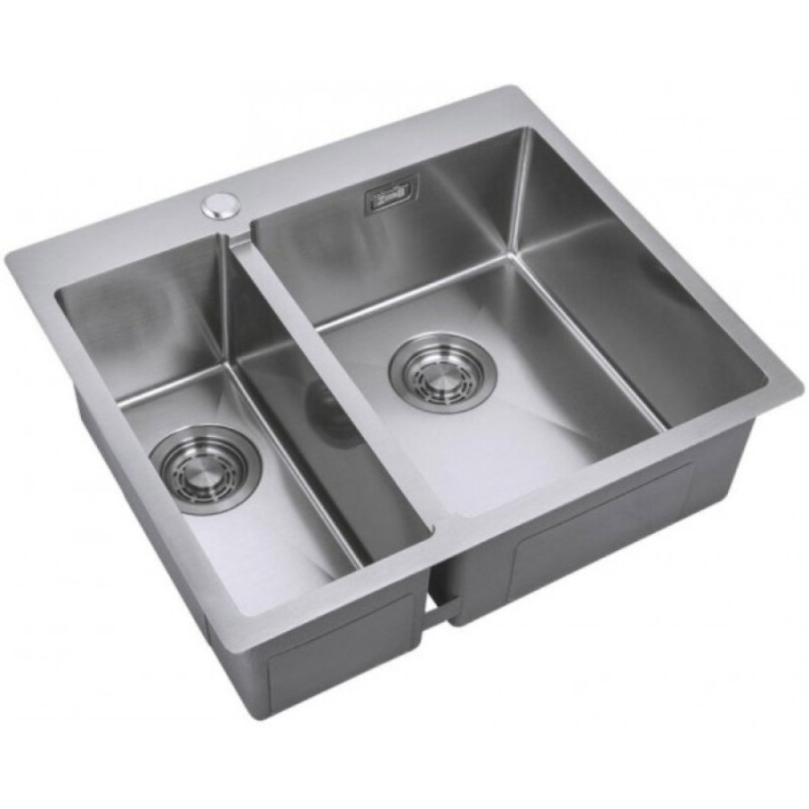 Кухонная мойка Zorg ZL R 590-2-510-L/ZL R 590-2-510-R, 59 см, нержавеющая сталь, цвет нержавеющая сталь, основная чаша слева/справа