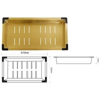 Поддон для моек Zorg Master ZM 03 BRONZEPVD BRONZE, 41 х 22 см, бронза