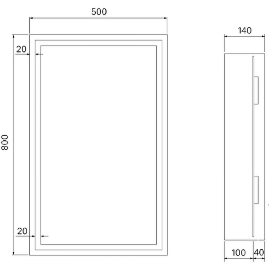 Зеркальный шкаф Iddis Zodiac ZOD5000i99, 50 см, c подсветкой, белый