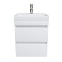Тумба с раковиной Iddis Zodiac 50 см подвесная, 2 ящика, белый матовый, ZOD5CB0i95K