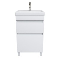 Тумба с раковиной Iddis Zodiac 50 см подвесная, 2 ящика, белый матовый, ZOD5CBFi95K