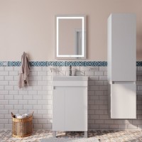 Тумба под раковину Iddis Zodiac 50 см напольная, 2 двери, белый матовый, ZOD5CDFi95