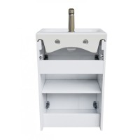 Тумба с раковиной Iddis Zodiac 50 см подвесная, 2 двери, белый матовый, ZOD5CDFi95K