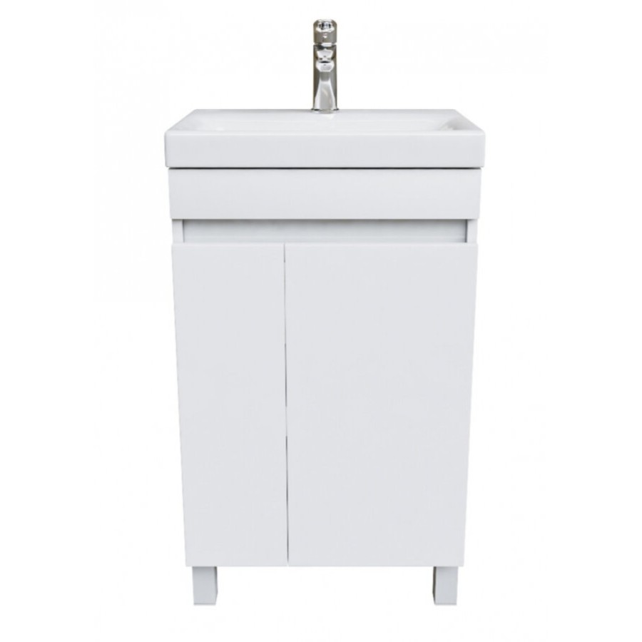 Тумба с раковиной Iddis Zodiac 50 см подвесная, 2 двери, белый матовый, ZOD5CDFi95K