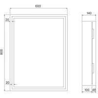 Зеркальный шкаф Iddis Zodiac ZOD6000i99, 60 см, c подсветкой, белый