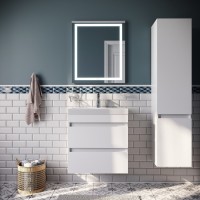 Тумба с раковиной Iddis Zodiac 60 см подвесная, 2 ящика, белый матовый, ZOD6CB0i95K