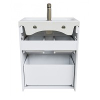 Тумба с раковиной Iddis Zodiac 60 см подвесная, 2 ящика, белый матовый, ZOD6CBFi95K