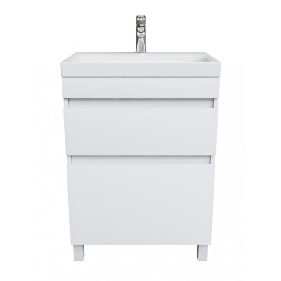 Тумба с раковиной Iddis Zodiac 60 см подвесная, 2 ящика, белый матовый, ZOD6CBFi95K