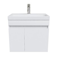 Тумба с раковиной Iddis Zodiac 60 см подвесная, 2 двери, белый матовый, ZOD6CD0i95K