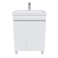 Тумба с раковиной Iddis Zodiac 60 см подвесная, 2 двери, белый матовый, ZOD6CDFi95K