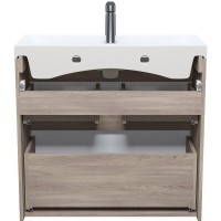 Тумба с раковиной Iddis Zodiac ZOD8ABFi95K, 80 см, напольная, белый матовый/дерево