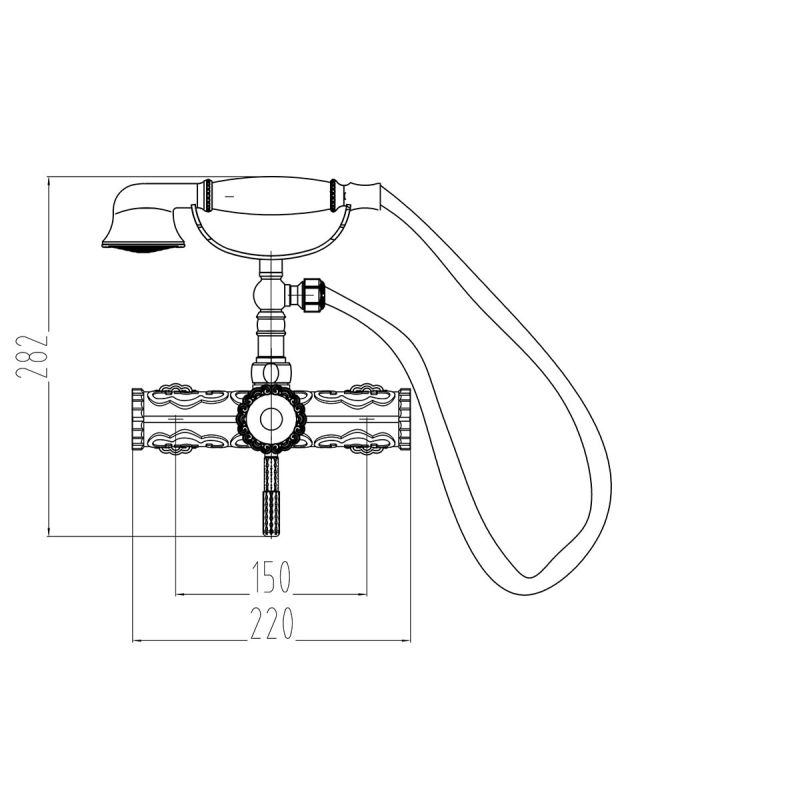 Гигиенический душ со смесителем ZorG Antic A116BD-SL Серебро