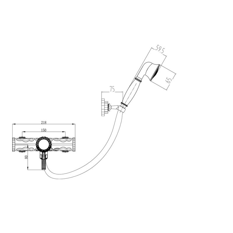 Гигиенический душ со смесителем ZorG Antic A 122 BD-BR Бронза