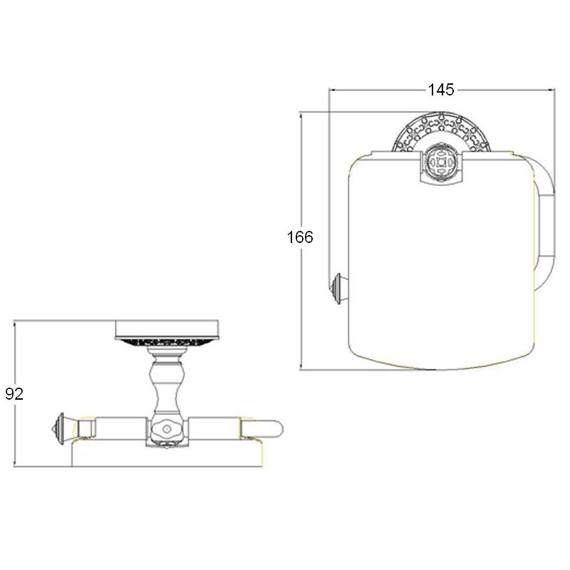Держатель туалетной бумаги ZorG BR AZR 08 BR с крышкой Бронза