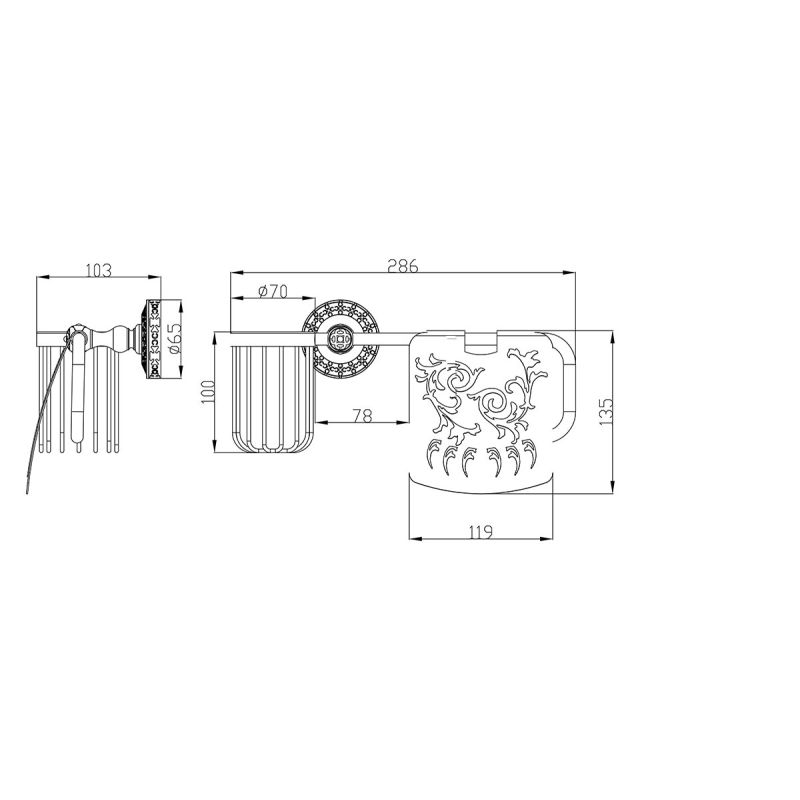 Держатель освежителя воздуха и туалетной бумаги ZorG SL AZR 20 SL Серебро