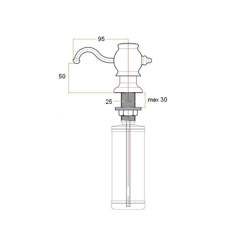 Дозатор для жидкого мыла ZorG ZR-24 STEEL Сталь
