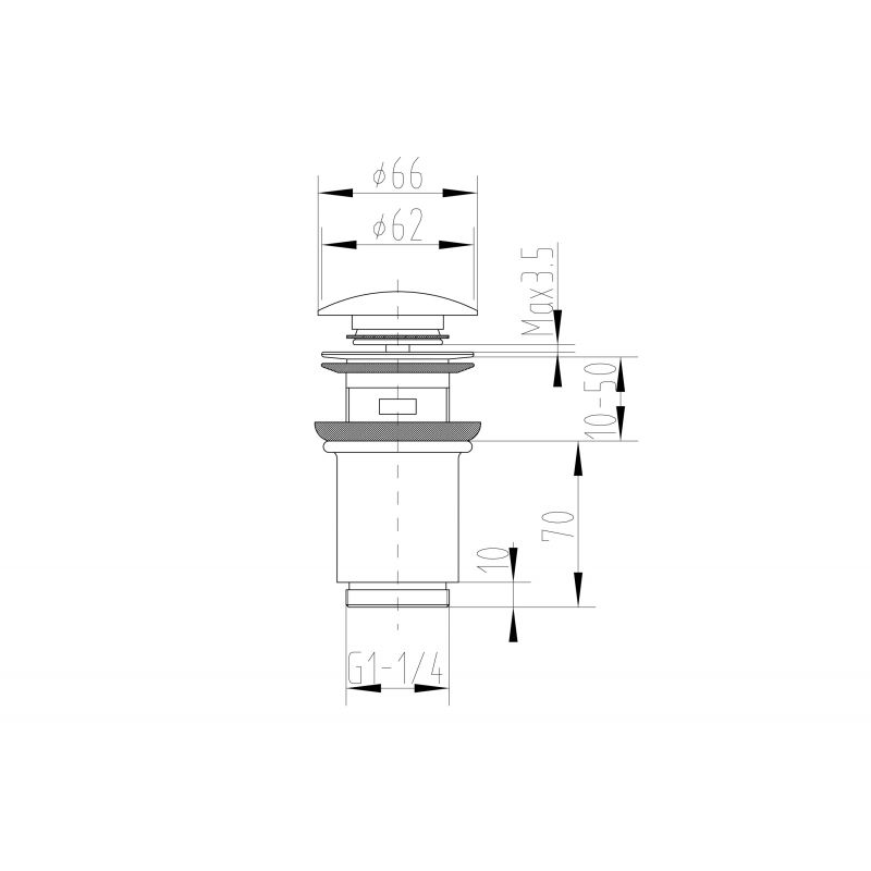 Донный клапан для раковины Zorg Antic AZR 2 BR