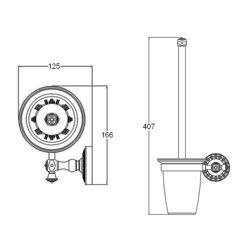 Ершик для унитаза ZorG SL AZR 10 SL Серебро