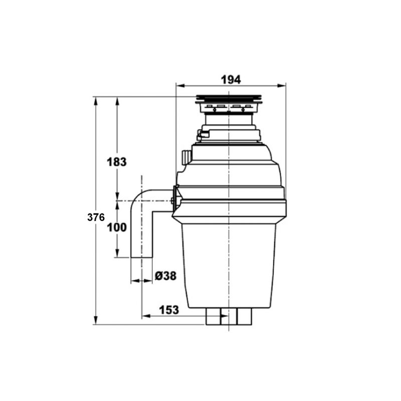 Измельчитель пищевых отходов ZorG Inox ZR-38 D Хром