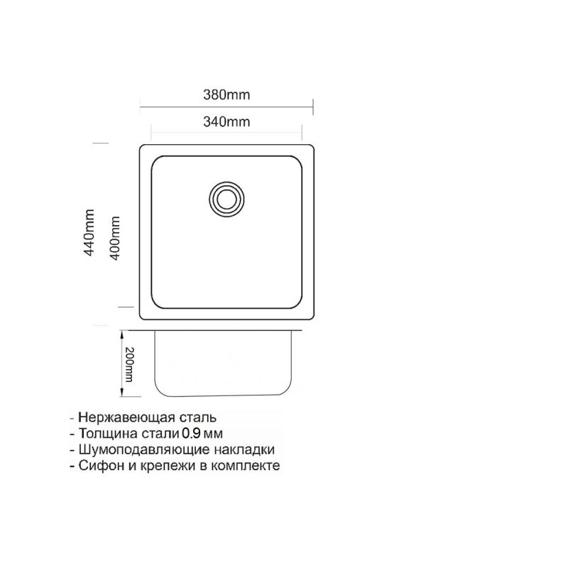Кухонная мойка ZorG Bronze Штам SZR 4438 BRONZE Бронза