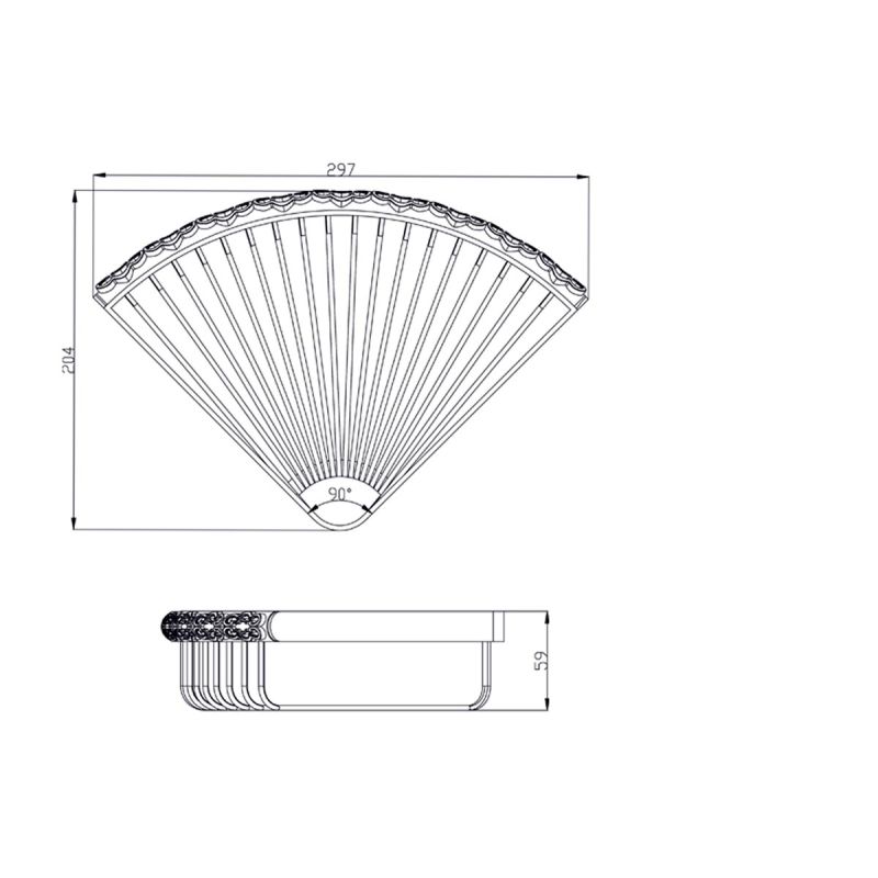 Угловая полка ZorG BR AZR U-2 BR Бронза