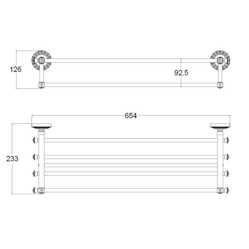Полка ZorG SL AZR 14 SL Серебро