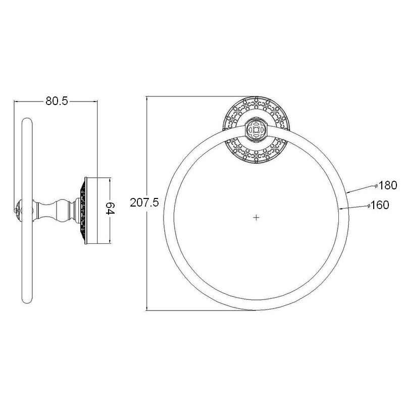 Кольцо для полотенец ZorG SL AZR 11 SL Серебро