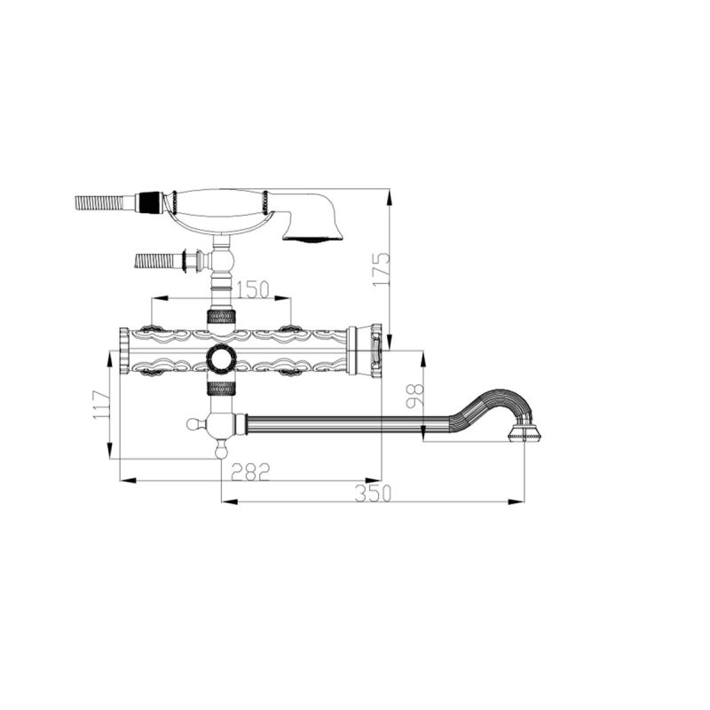 Смеситель ZorG Antic A 101WDN-SL универсальный, серебро