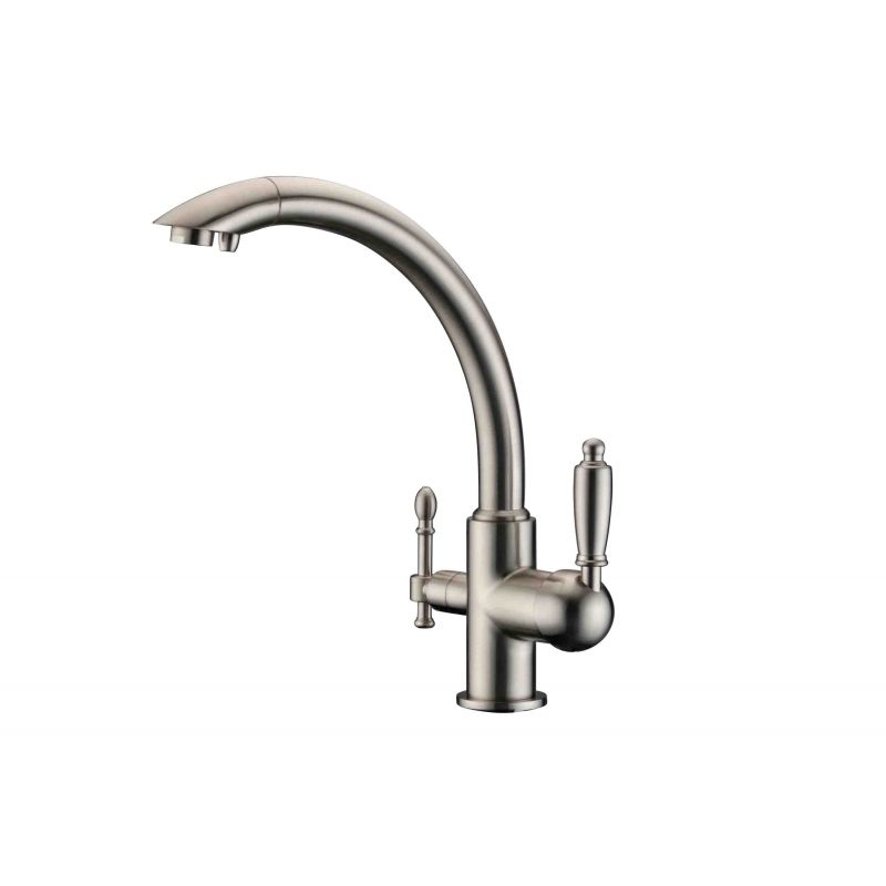 Смеситель ZorG Clean Water ZR 314 YF-33 SATIN для кухонной мойки, сталь Смеситель ZorG Clean Water ZR 314 YF-33 SATIN для кухонной мойки, сталь