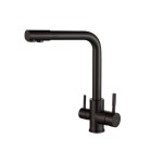Смеситель Steel Hammer SH 801 INOX GRAFIT PVD для ку...