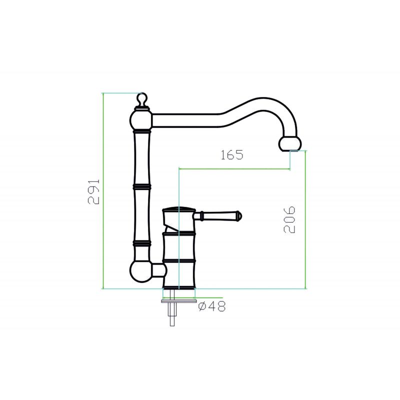 Смеситель для кухни ZorG Inox SZR-0031 Хром