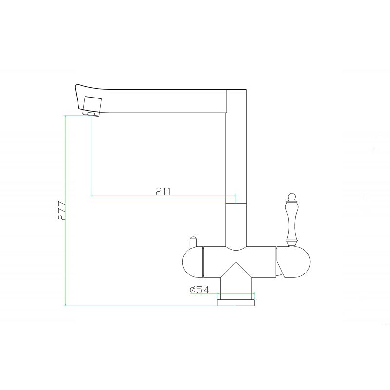 Смеситель для кухни ZorG Inox SZR-1017-7B Хром