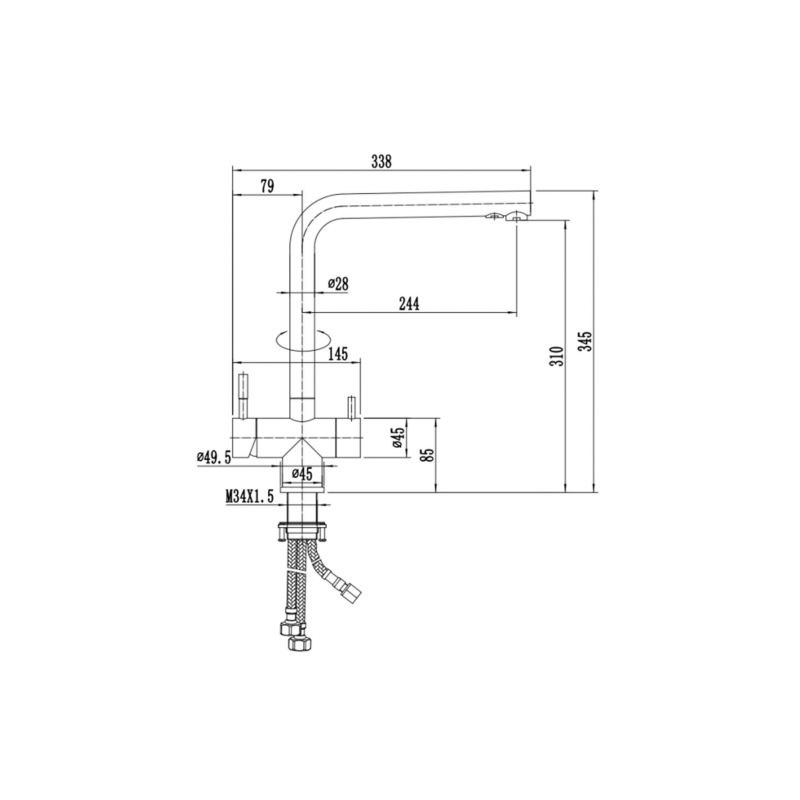 Смеситель ZorG Inox SZR-2020 BRONZE для кухонной мойки, бронза