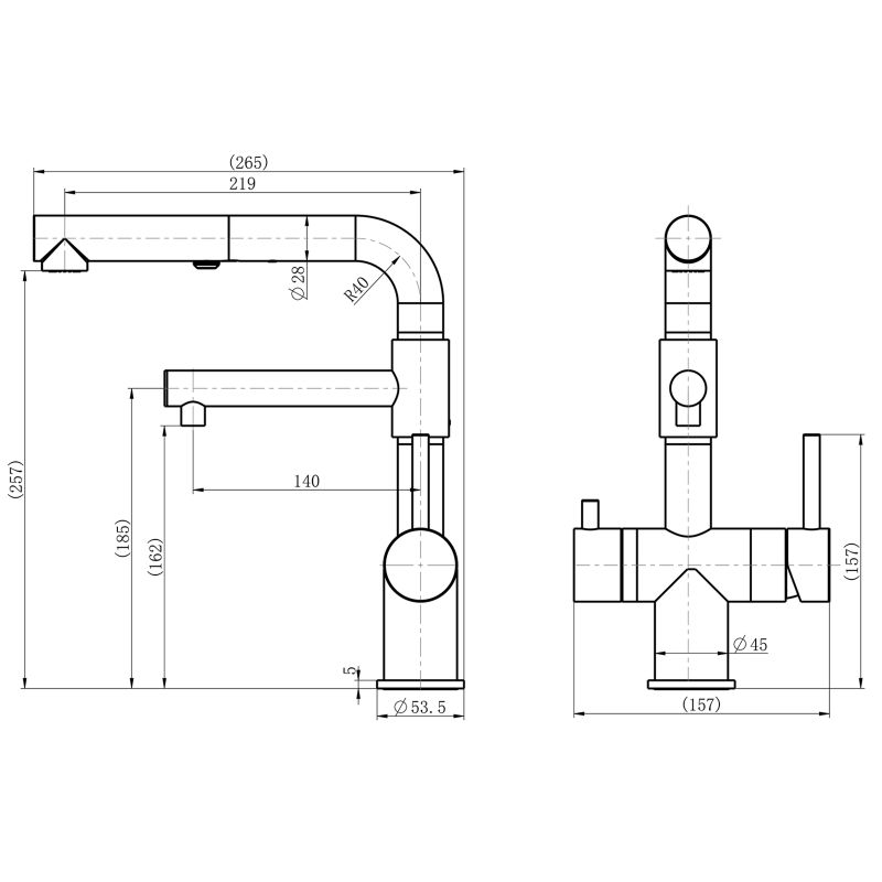 Смеситель ZorG Inox SZR-3216 для кухонной мойки, сталь