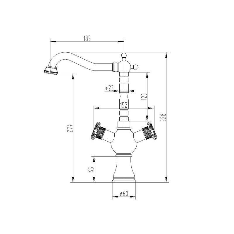 Смеситель ZorG Antic A 3004K-SL для кухонной мойки, серебро