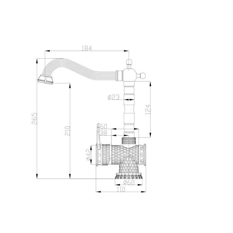 Смеситель ZorG Antic A 408K-BR для кухонной мойки, бронза